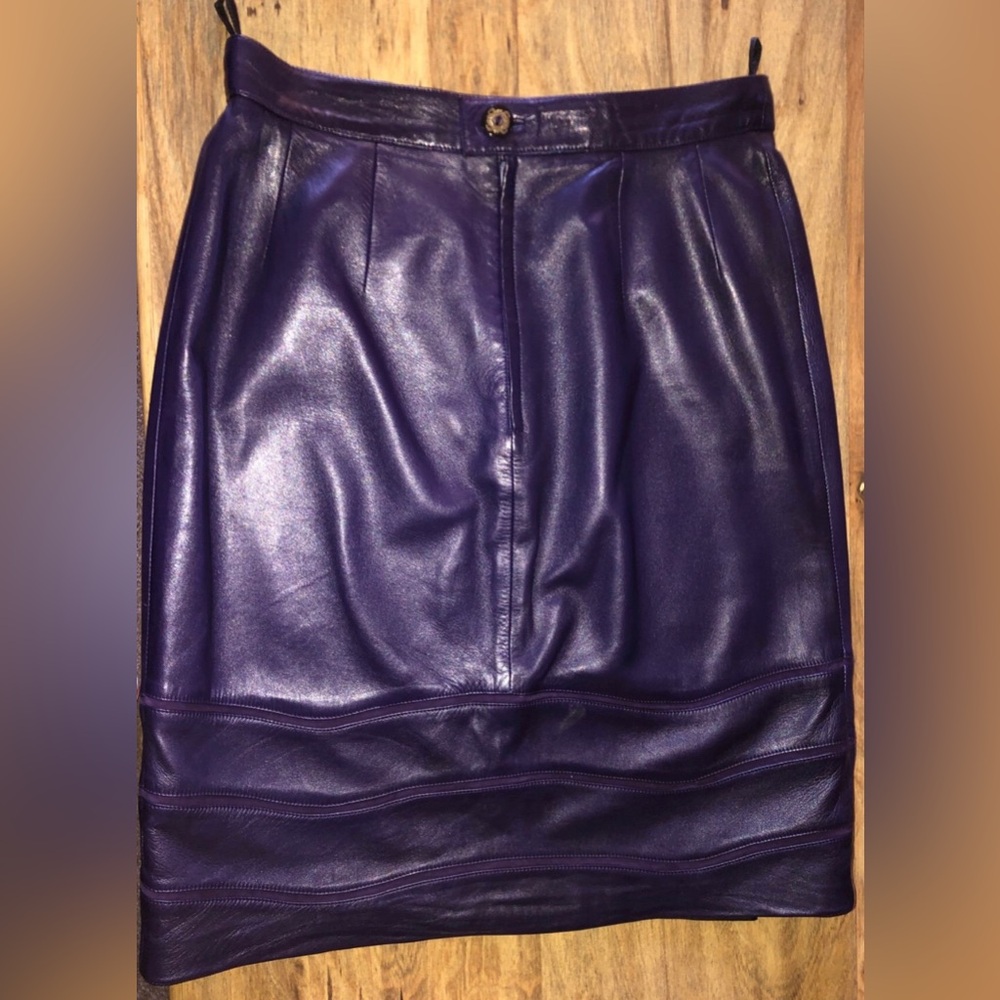 Loewe vintage Leather mini  Skirt